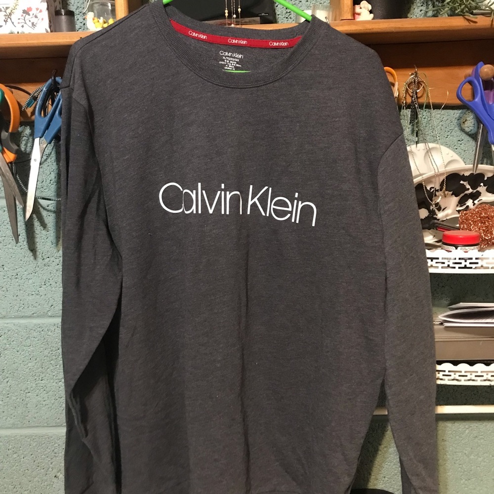 Calvin Klein Gray Long Sleeve Shirt